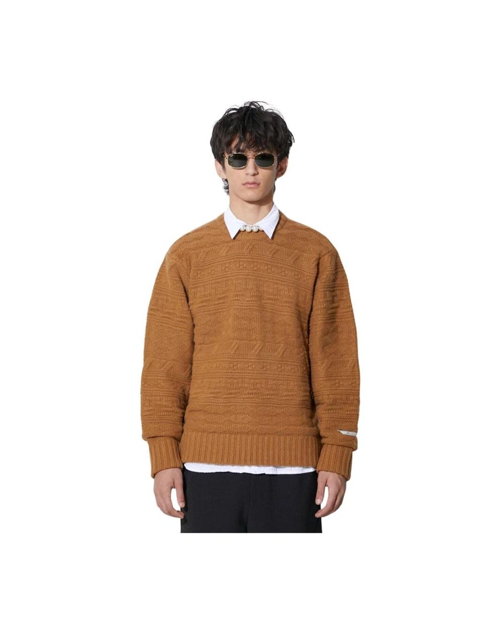 Adererror Round-Neck Strickwaren in Brown für Herren