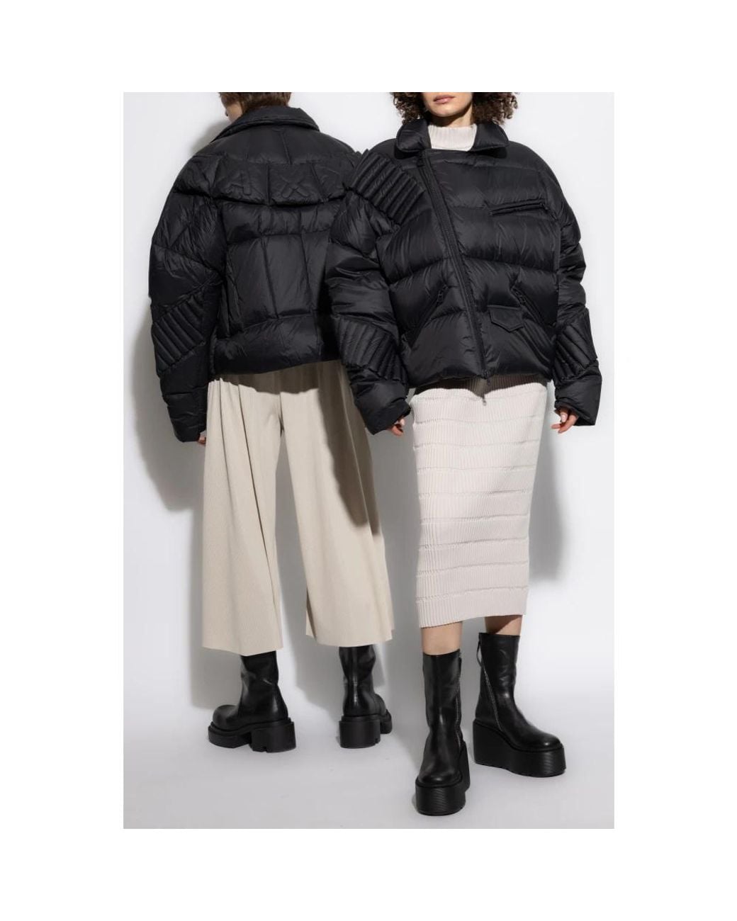 RAXXY Jassen ,Zwart ,Leer Donzen Jas in het Blue