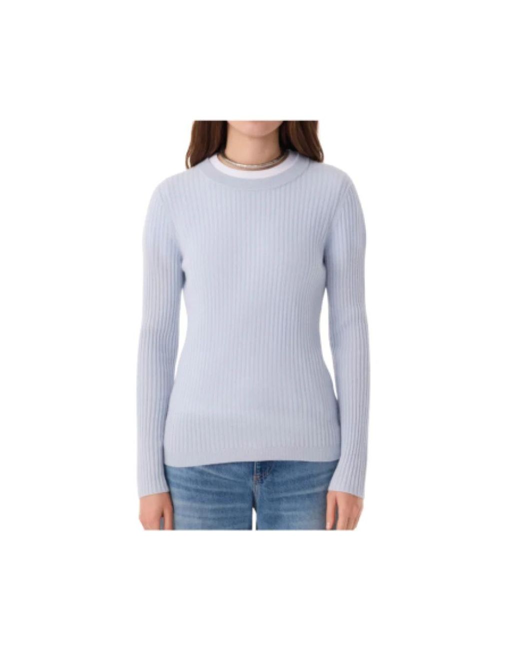 Kujten Blue Round-Neck Knitwear