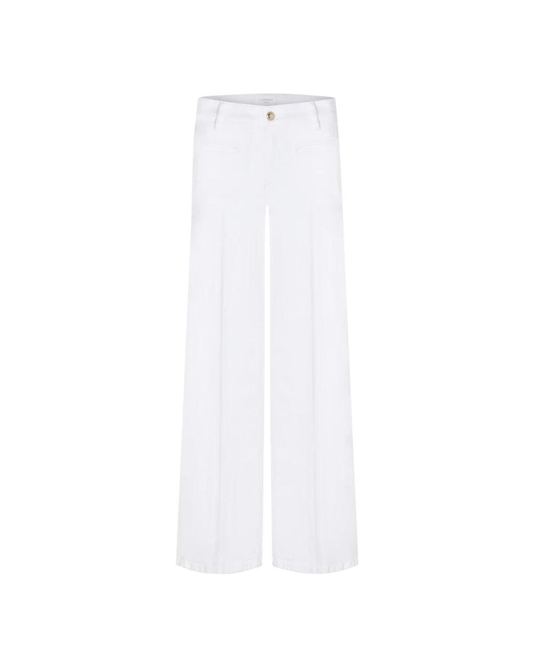 Cambio White Wide Trousers