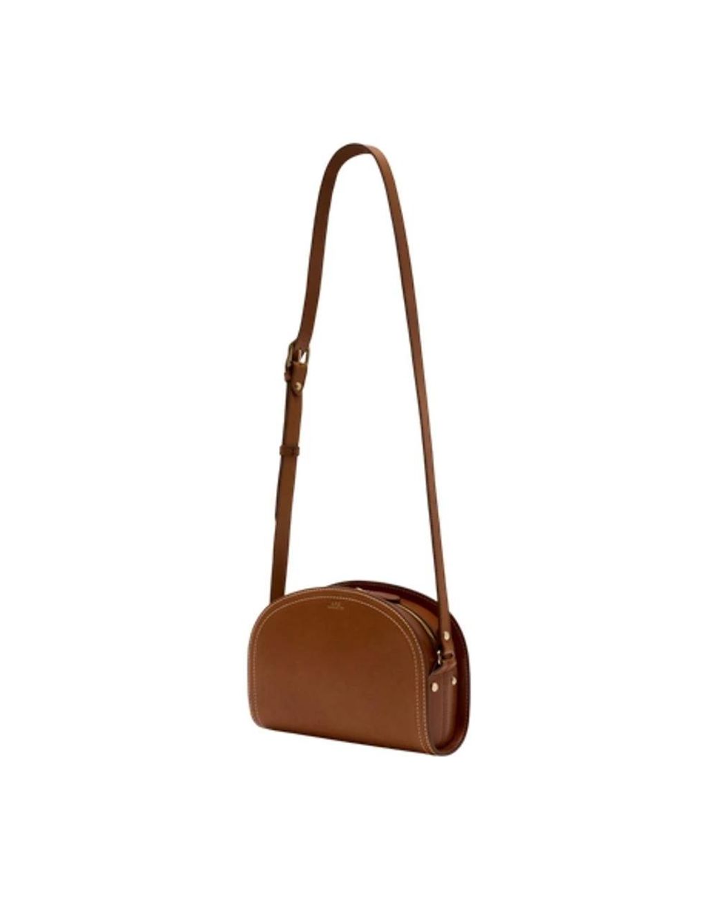 A.P.C. Brown Demi Lune Crossbody Bag