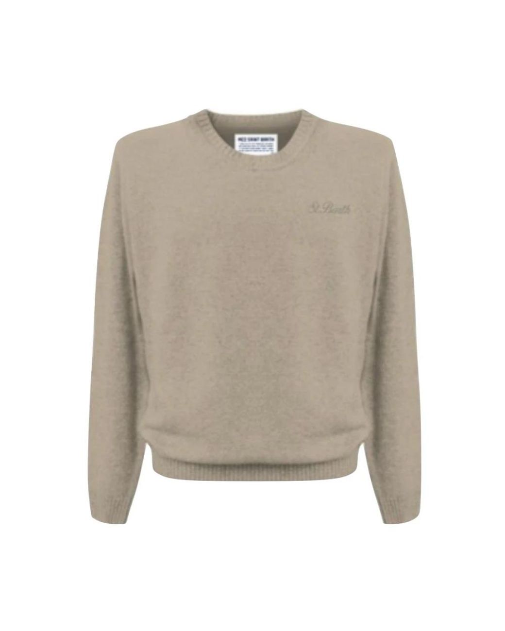 Mc2 Saint Barth Gray Round-Neck Knitwear for men
