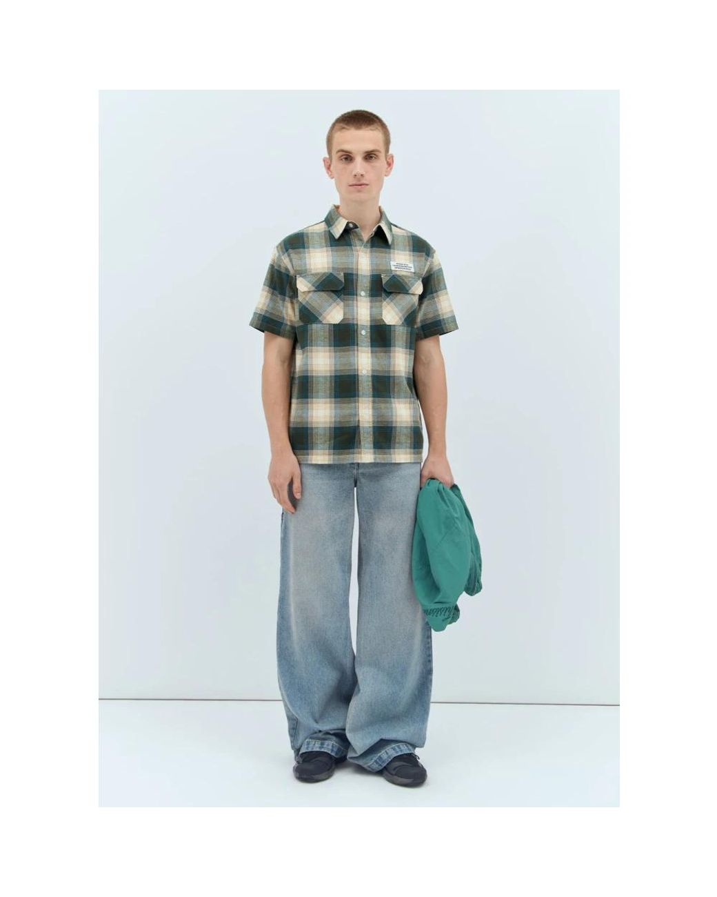 Thisisneverthat Green Short Sleeve Shirts for men