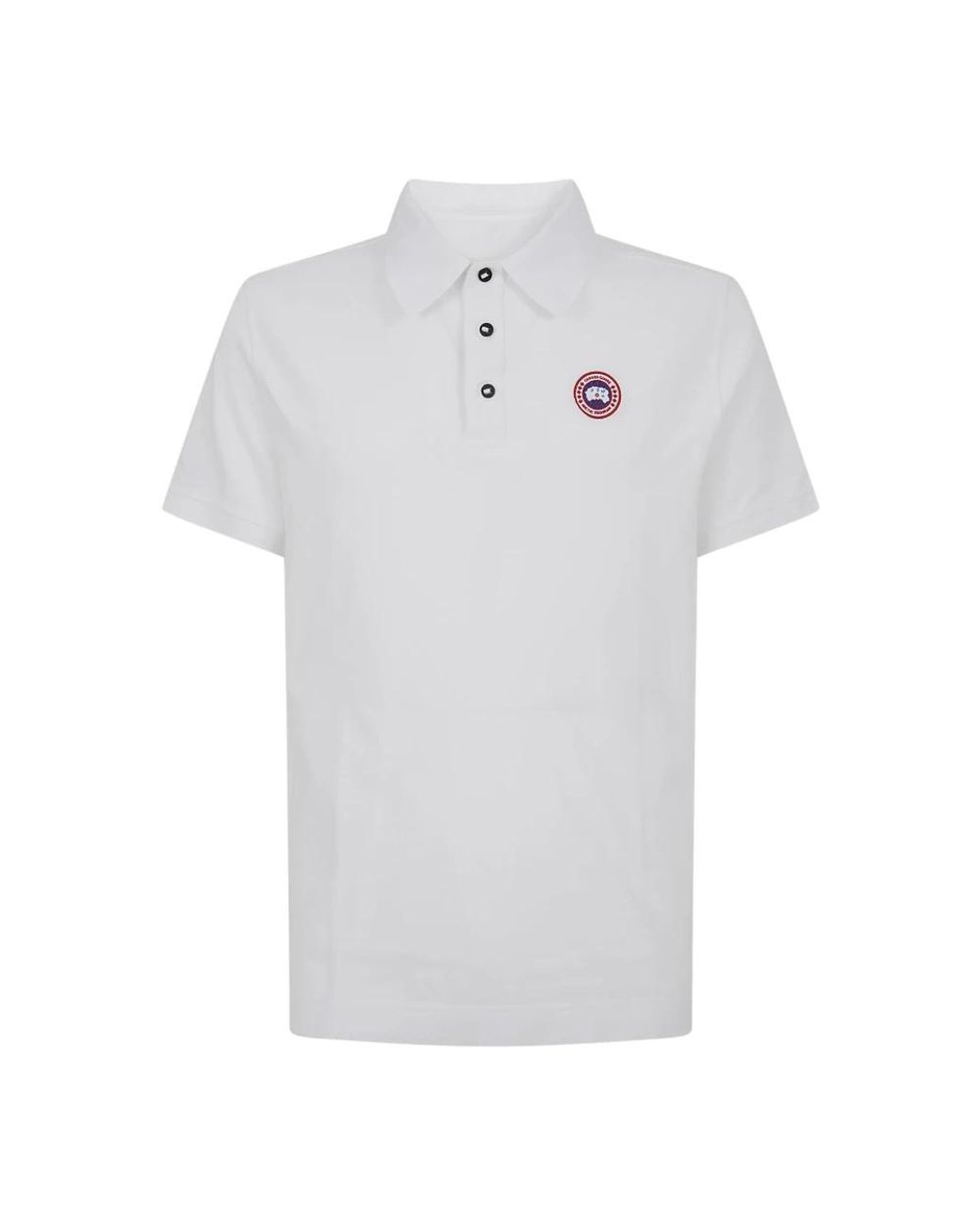 Canada Goose White Polo Shirts for men
