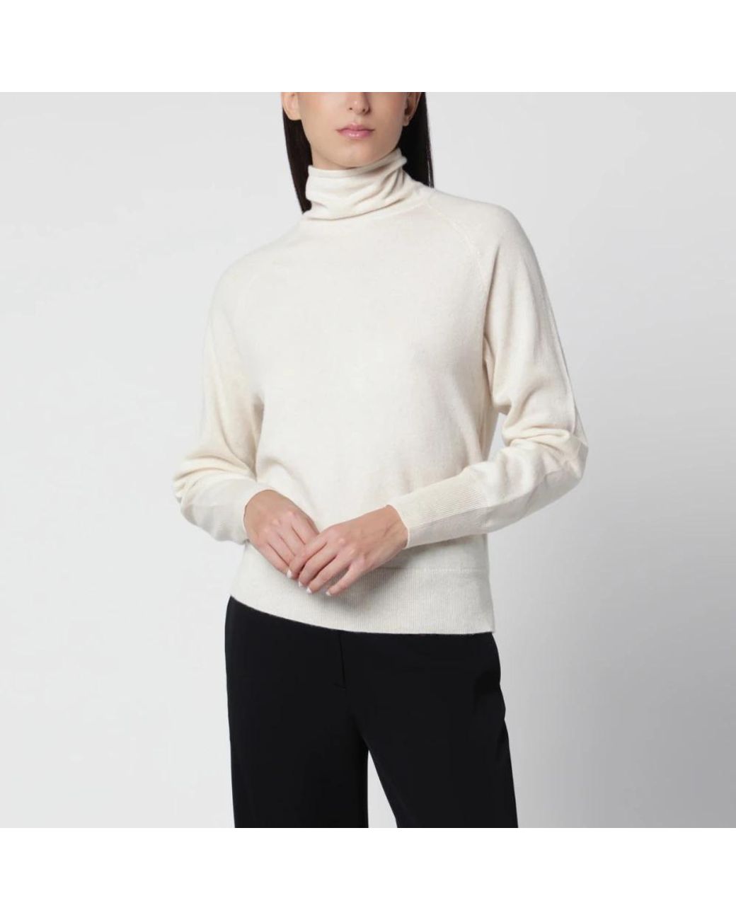 Almala White Turtlenecks