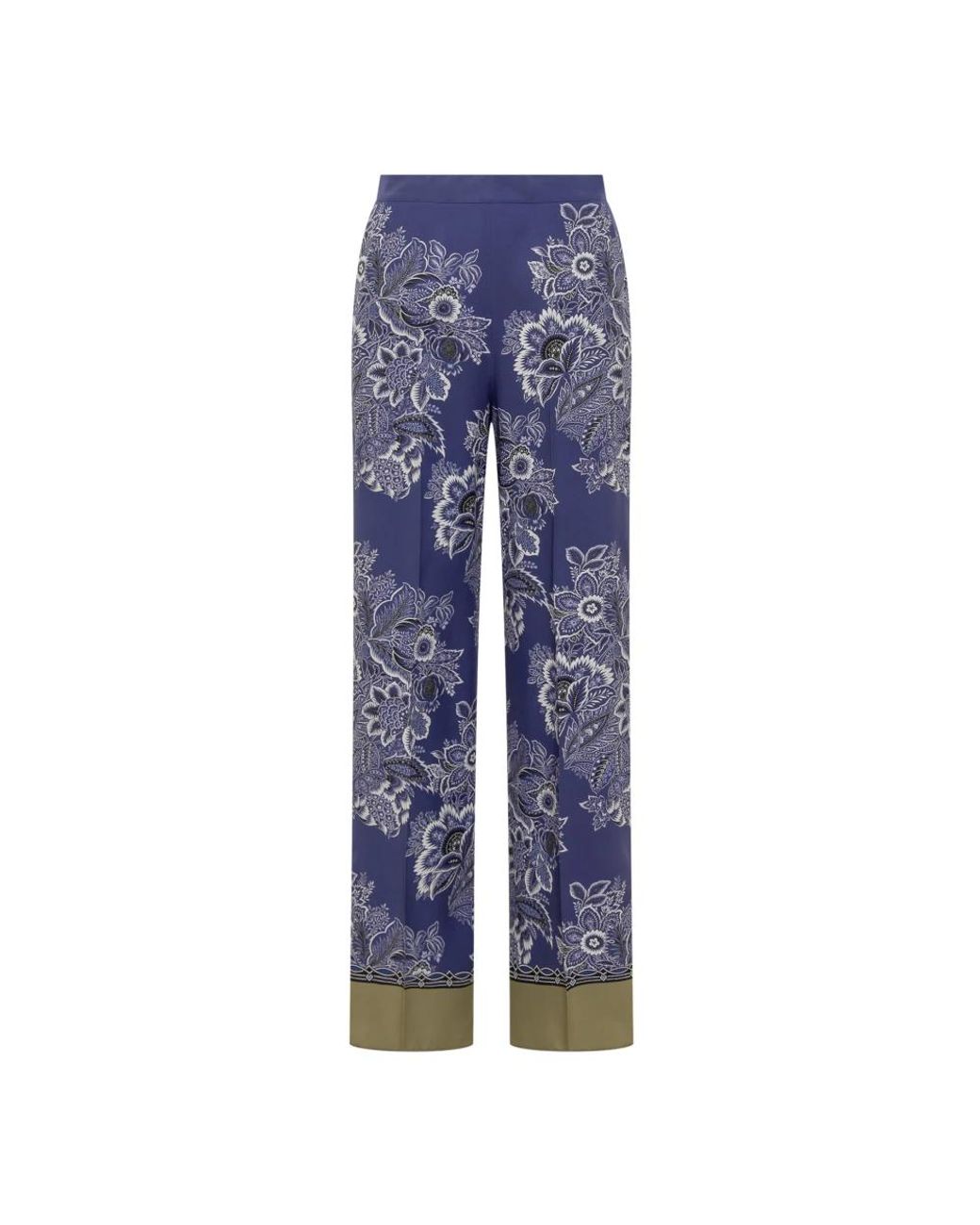 Etro Broek Met Print in het Blue
