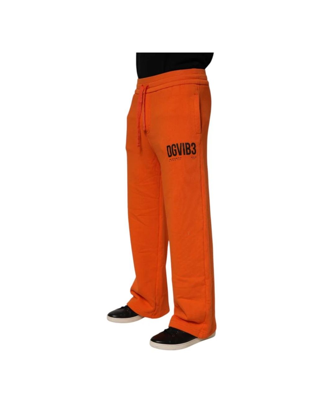 Dolce & Gabbana Orange Sweatpants for men