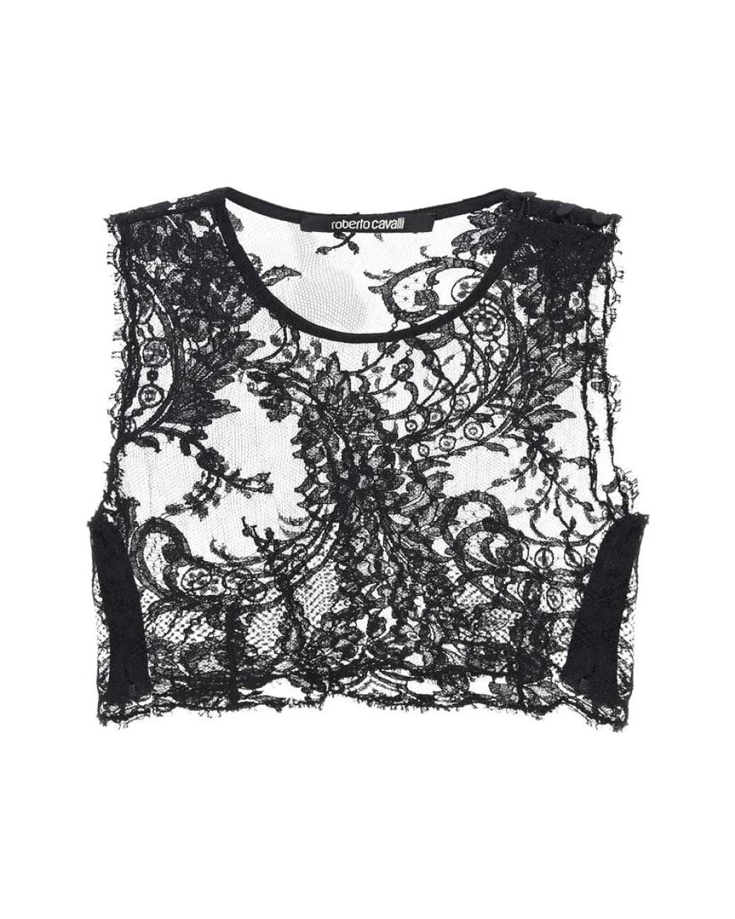 Roberto Cavalli Black Sleeveless Tops