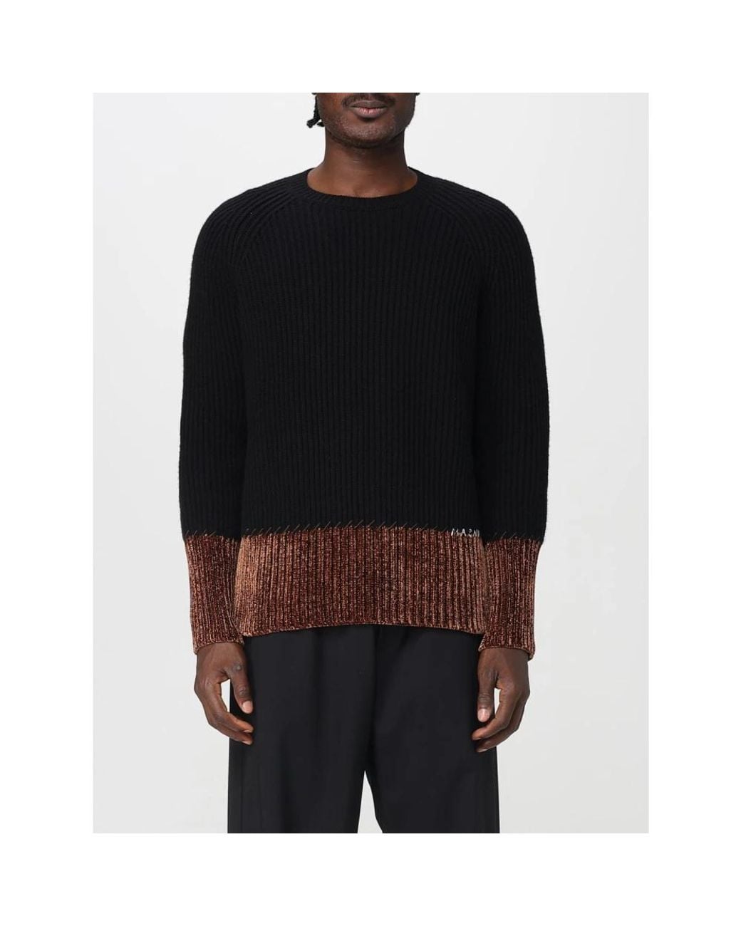 Marni Blue Round-Neck Knitwear for men