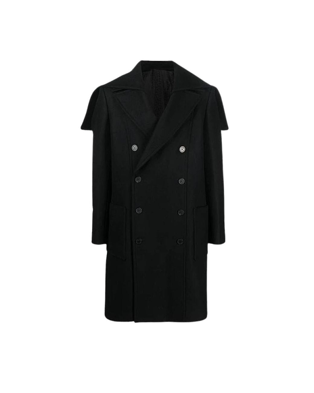 Balmain Black Double-Breasted Coats for men