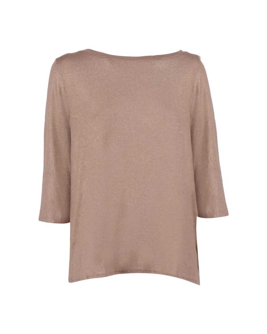 Majestic Filatures Brown Round-Neck Knitwear