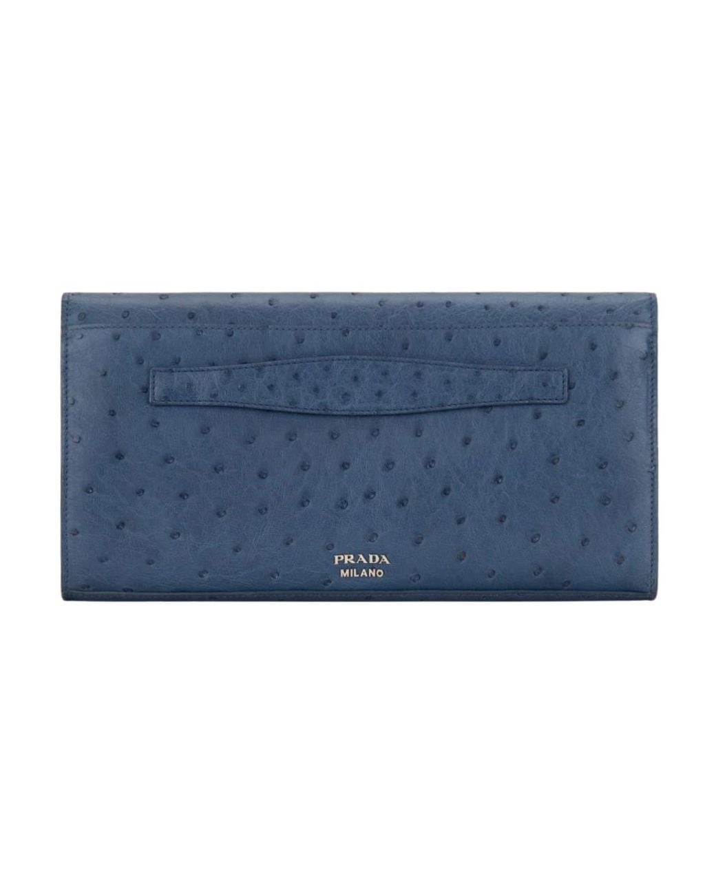 Prada Blue Clutches