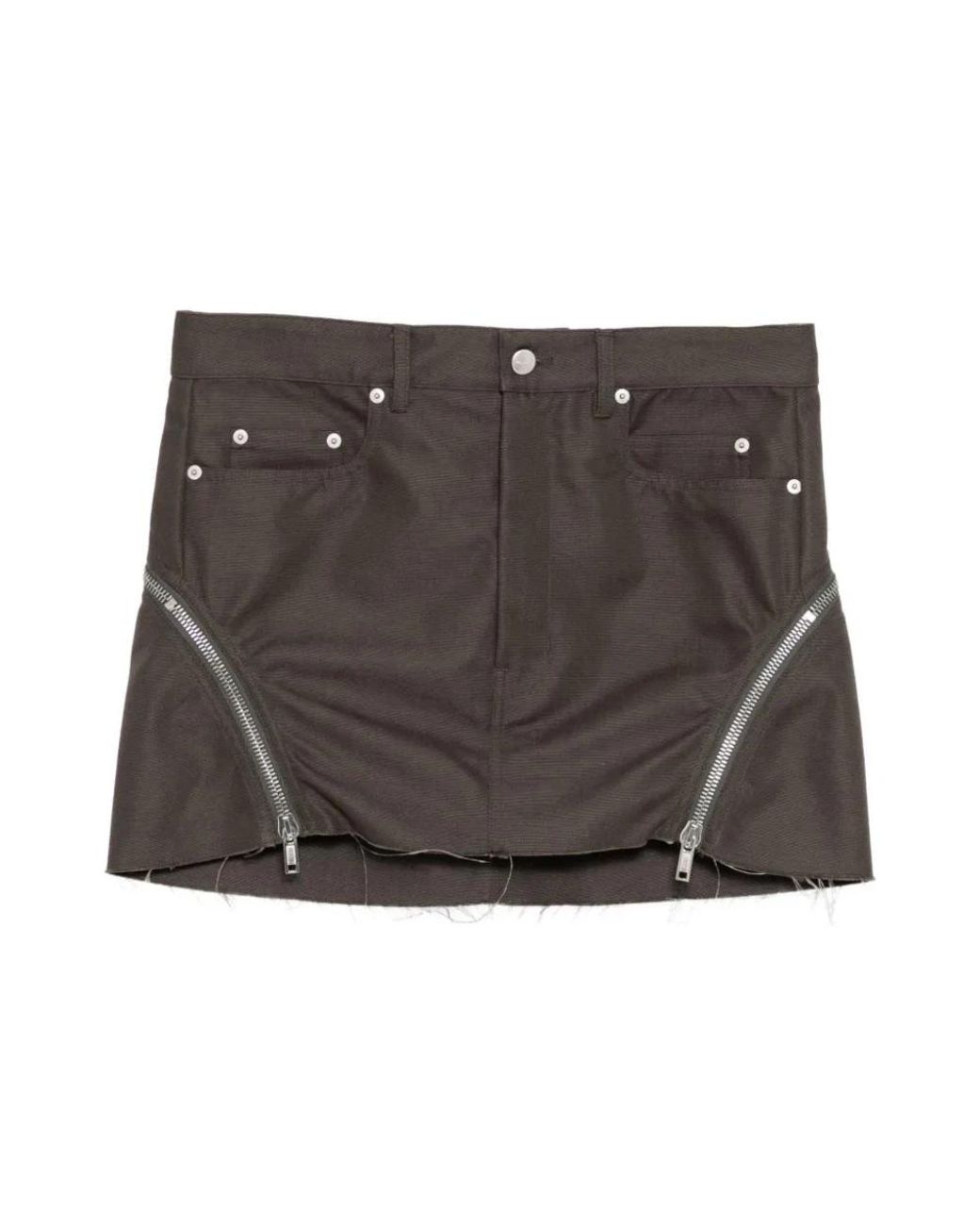 Rick Owens Gray Short Skirts