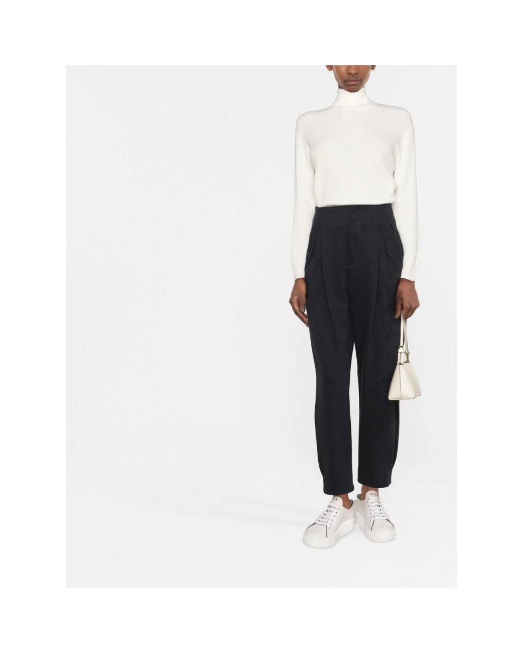 Brunello Cucinelli White Cashmere Knitwear