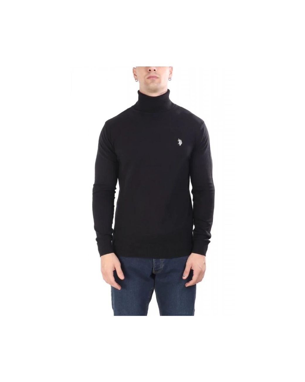 U.S. POLO ASSN. Truien & Vesten ,Zwart ,Turtleneck in het Black voor heren