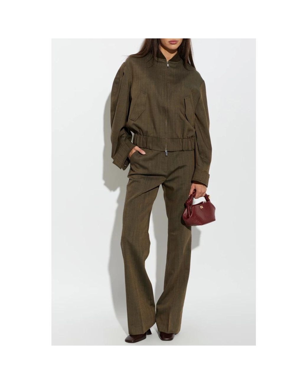 Ganni Green Bomber Jackets