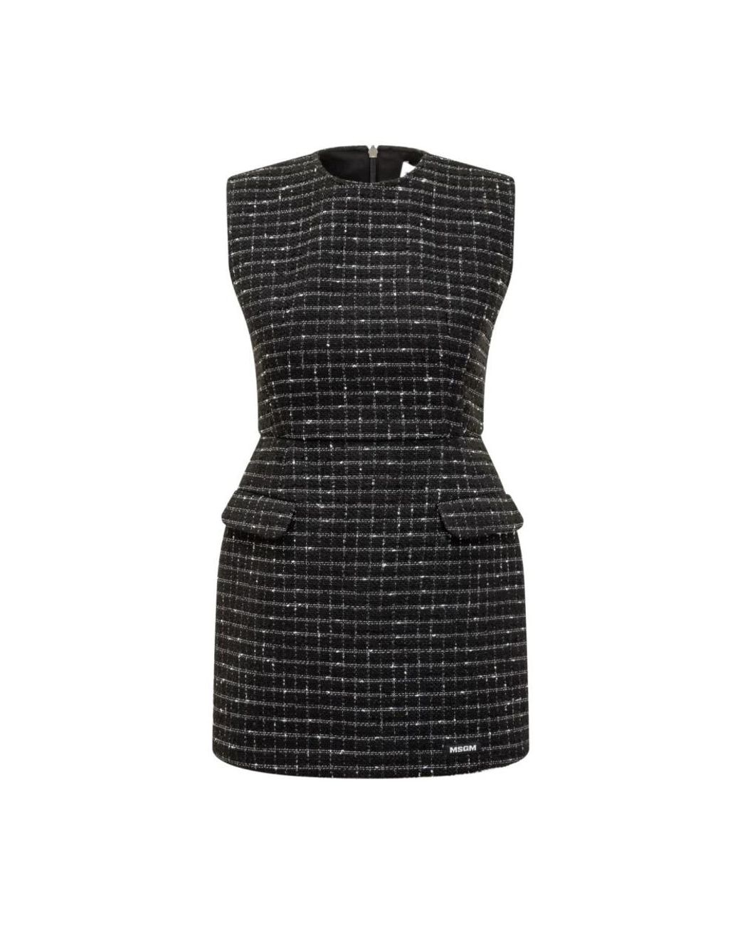 MSGM Kleedjes ,Zwart ,Tweed Mini-Jurk in het Black