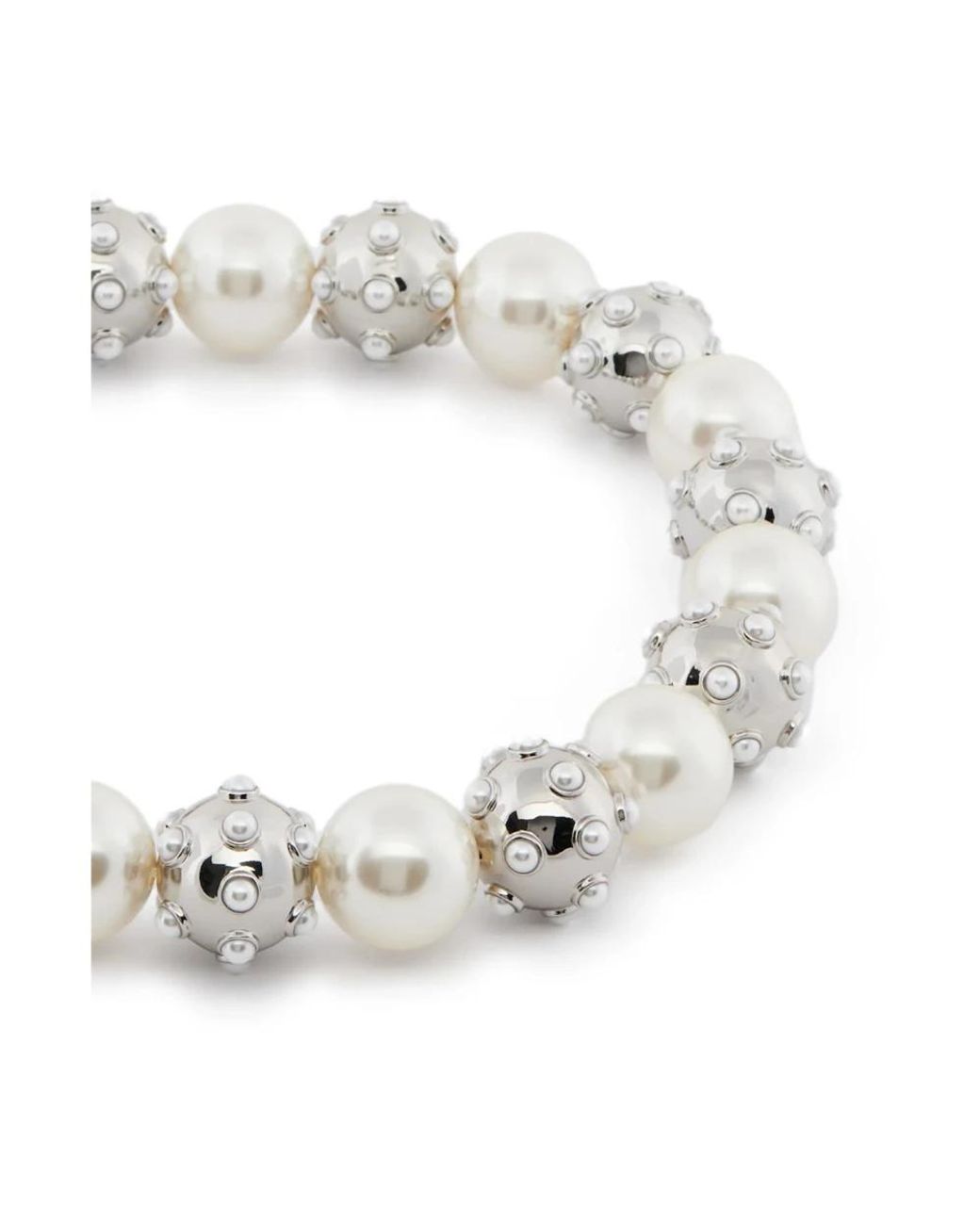 Marc Jacobs Metallic Perlen Statement-Kette