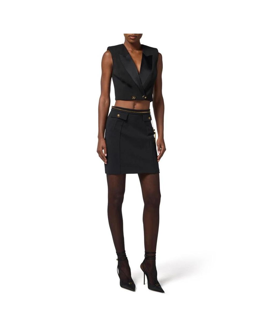 Elisabetta Franchi Black Waistcoats