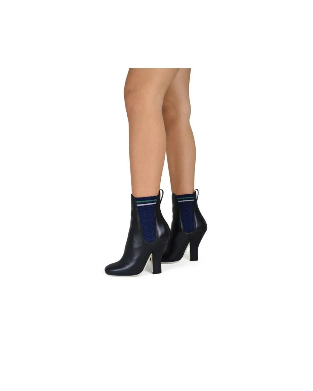 Fendi Blue Chelsea Stiefel