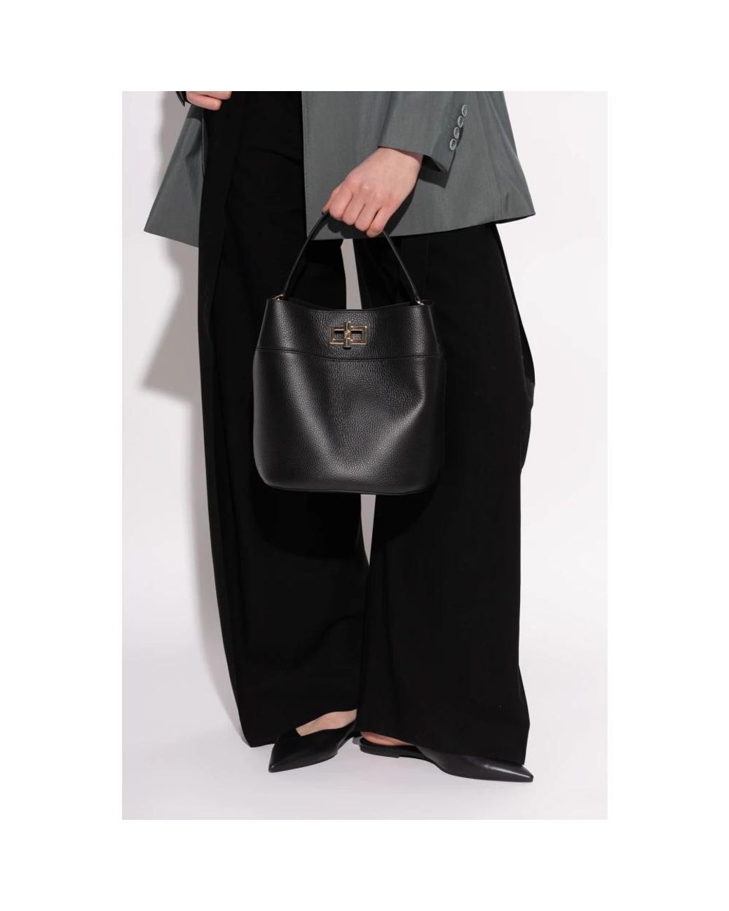 Furla Black Bucket Bags