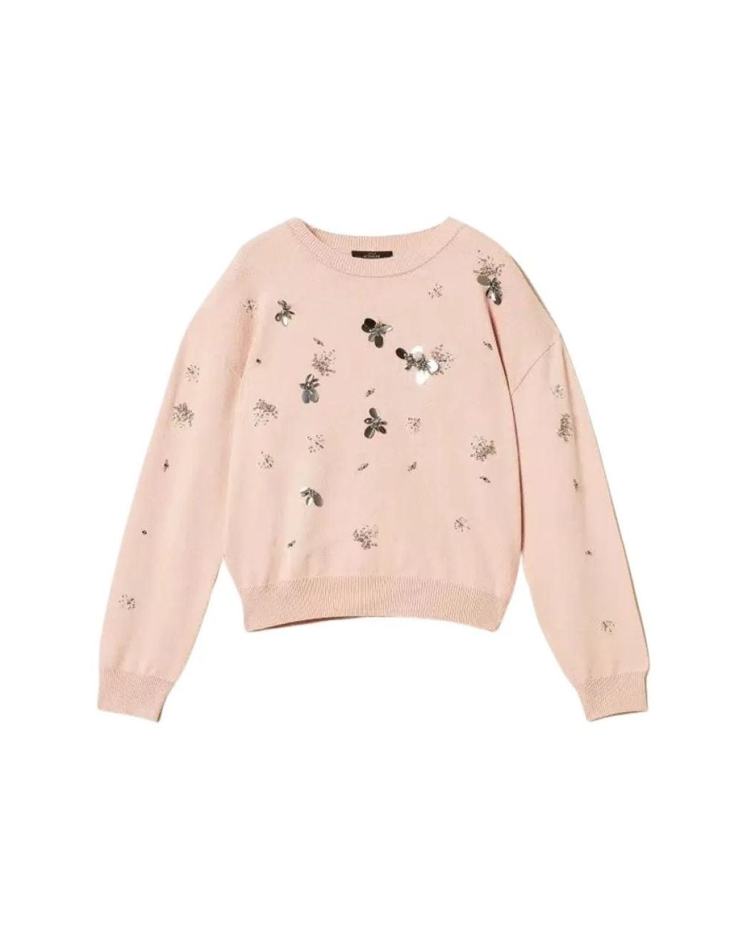 Twinset Pink Round-Neck Knitwear