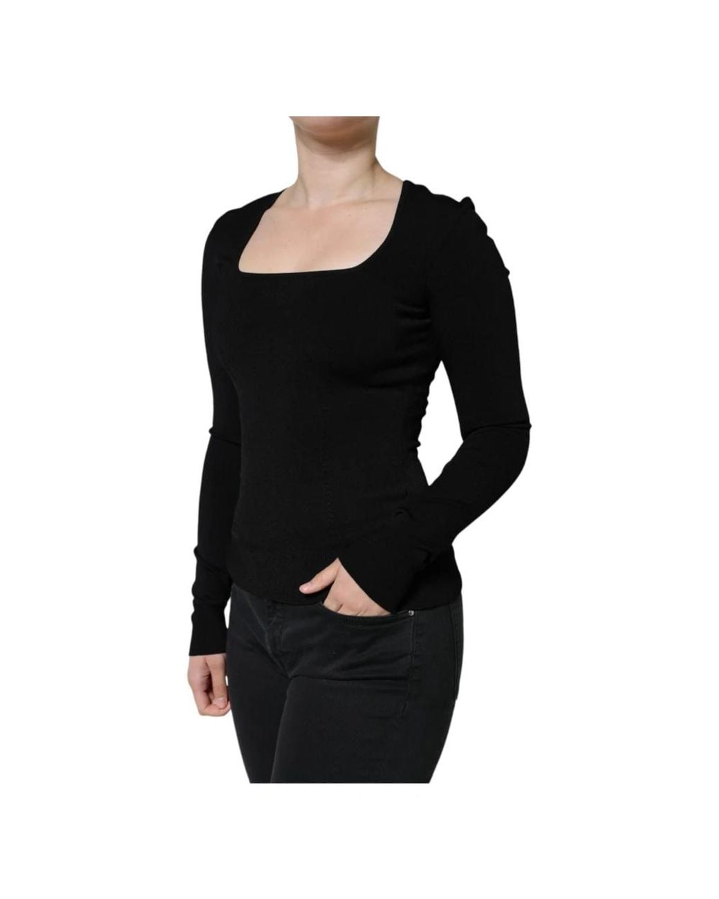 Dolce & Gabbana Black Round-Neck Knitwear