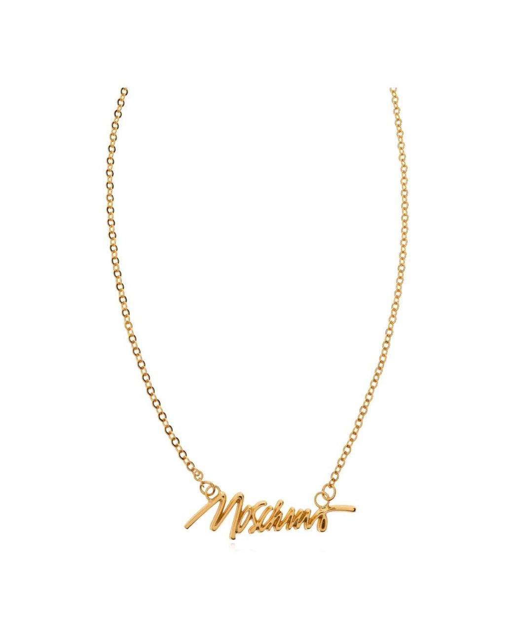 Necklaces Moschino de color Metallic