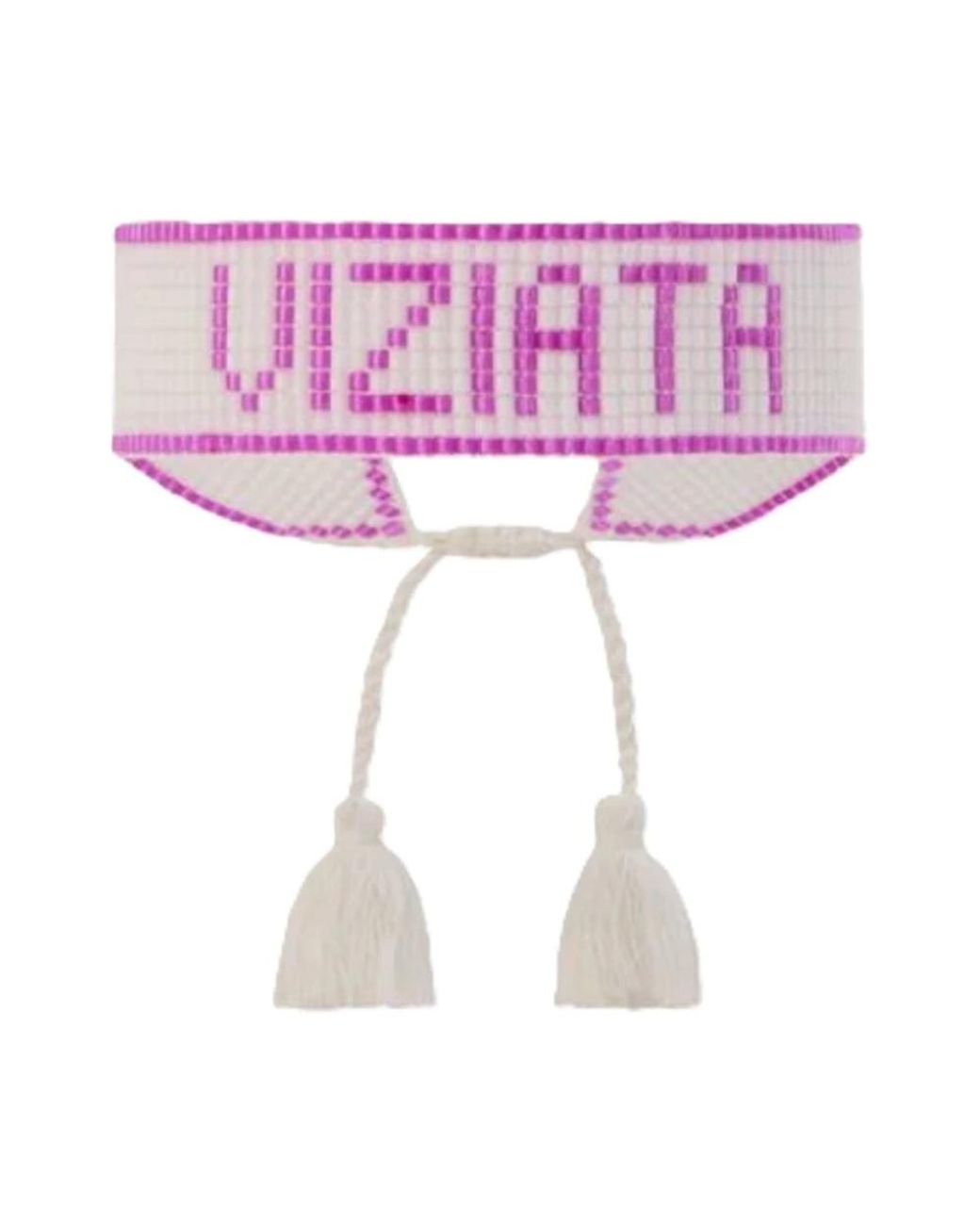 Mc2 Saint Barth Accessoires ,Wit ,Pearl Bracelet in het Purple