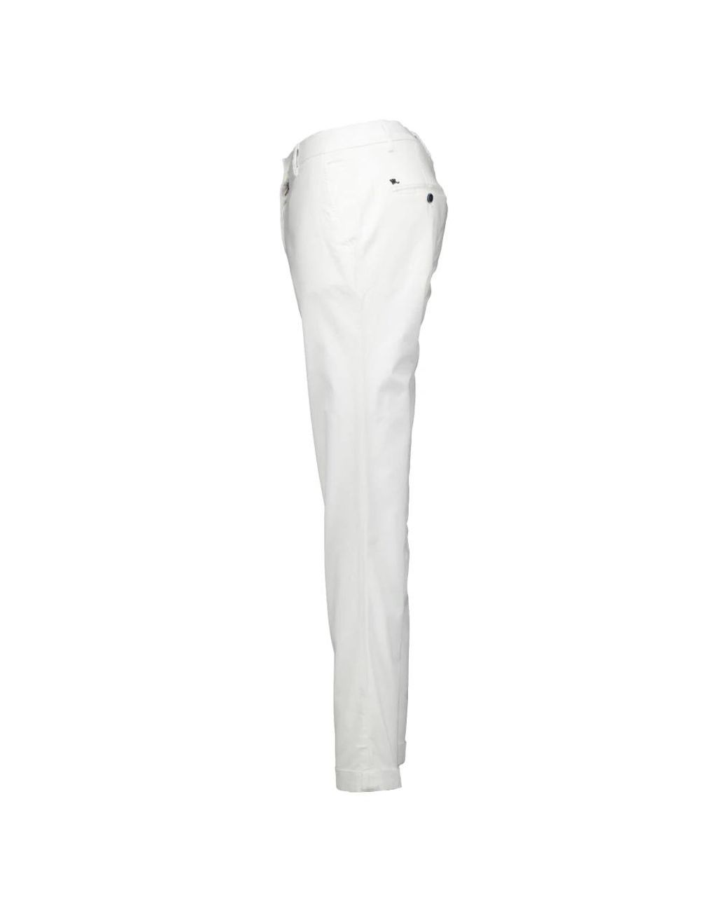 Mason's White Slim-Fit Trousers for men