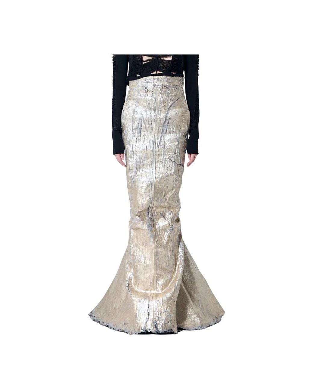 Rick Owens Black Maxi Skirts