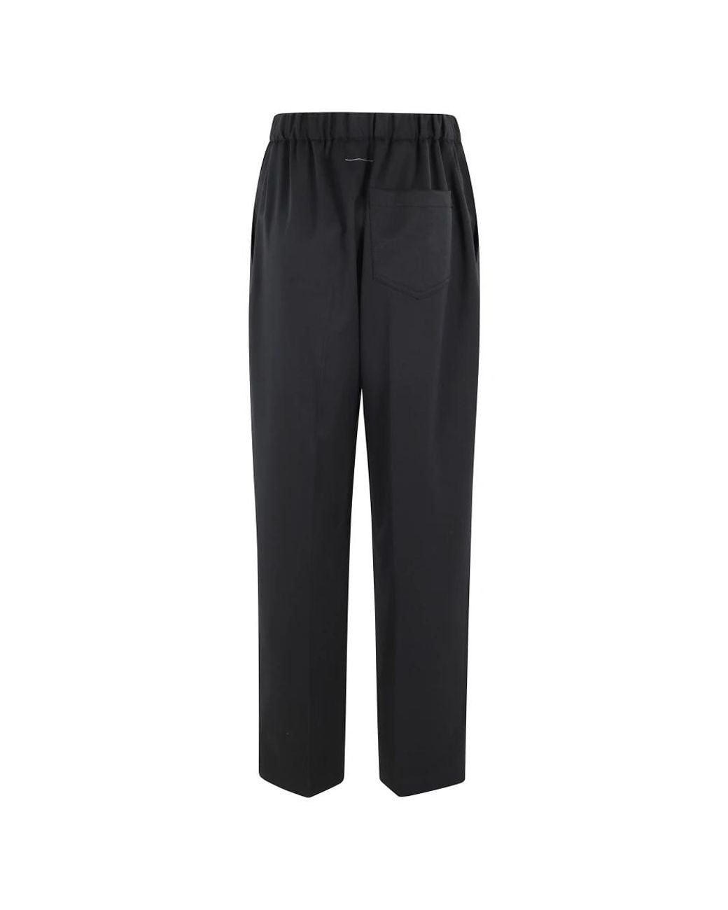 MM6 by Maison Margiela Black Straight Trousers
