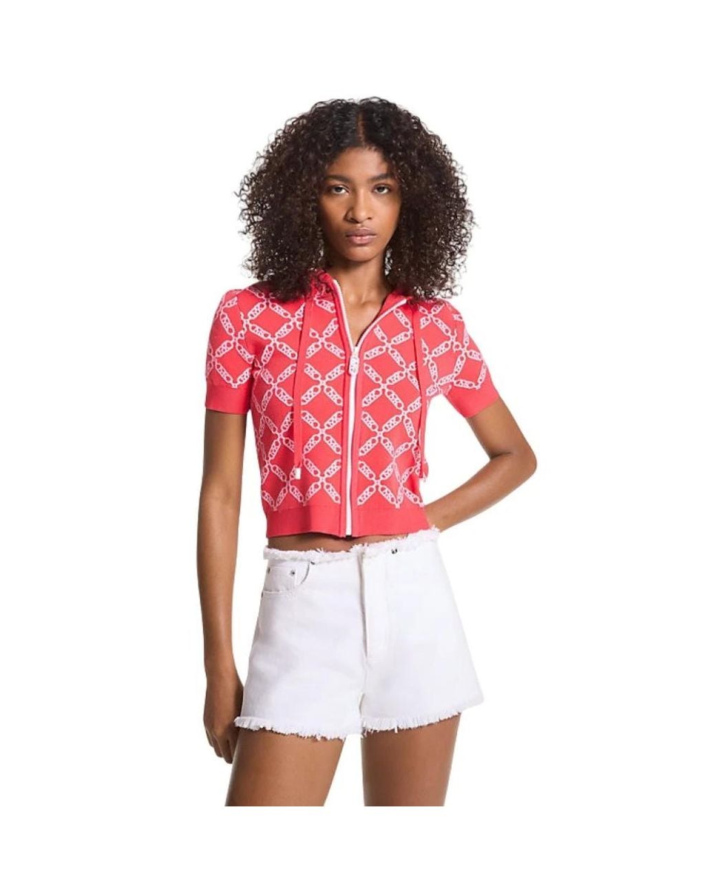 Michael Kors Red Zip-Throughs