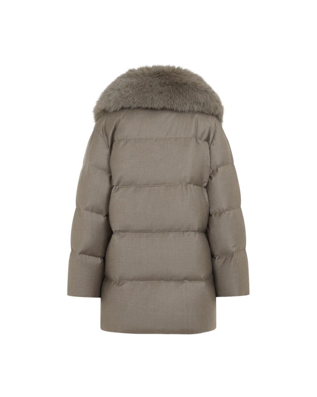 Yves Salomon Gray Winter Jackets