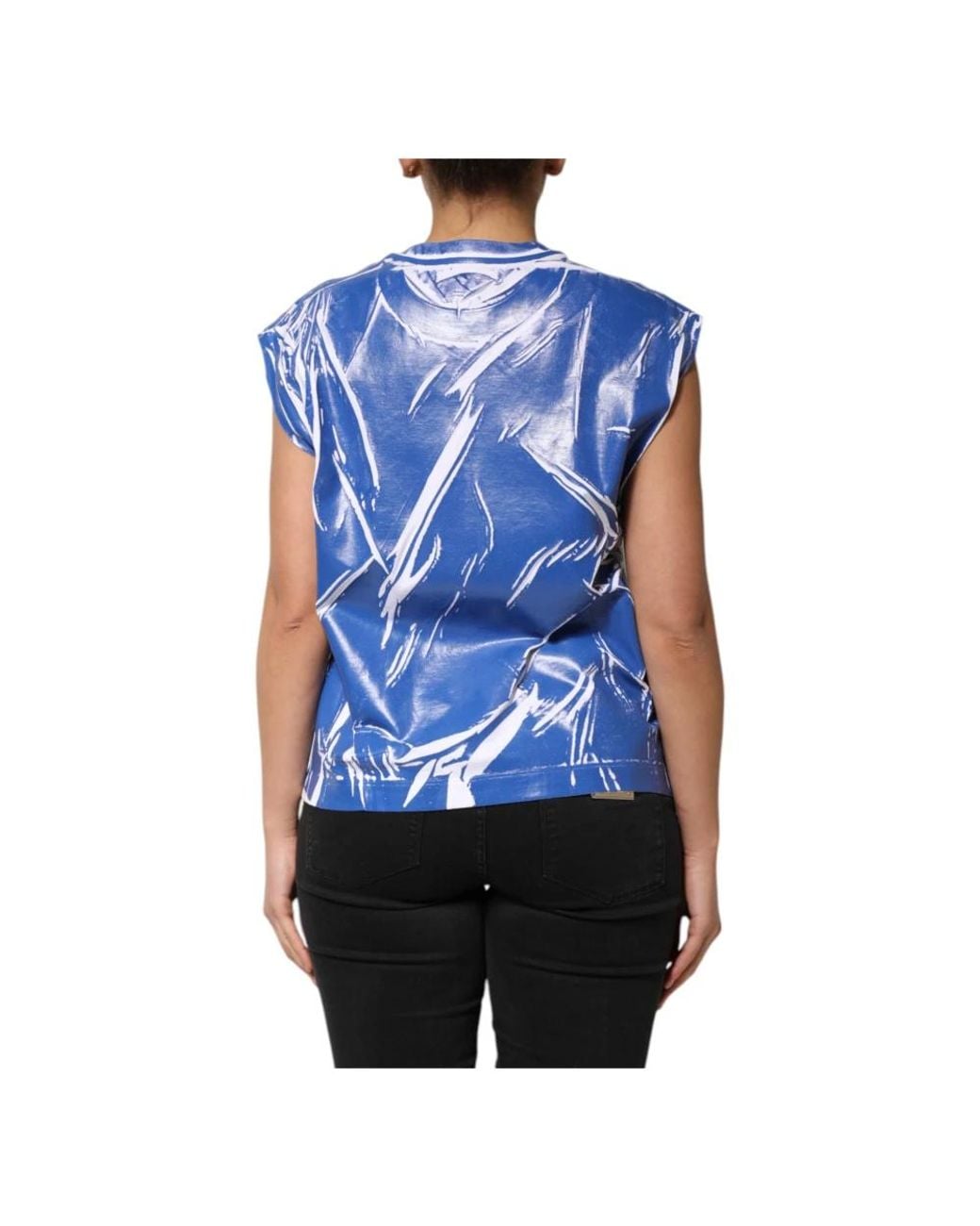 Dolce & Gabbana Blue Sleeveless Tops