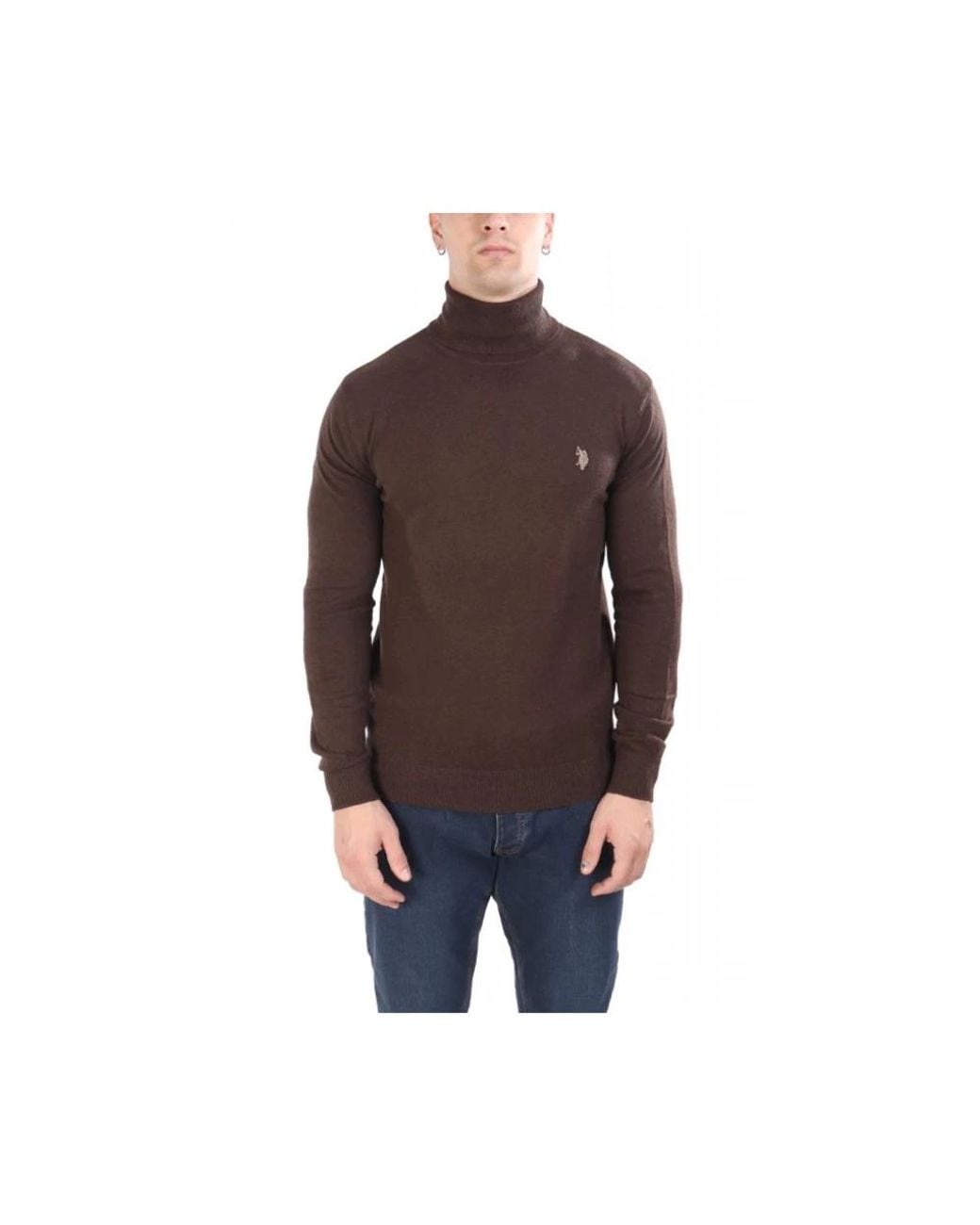 U.S. POLO ASSN. Brown Turtlenecks for men