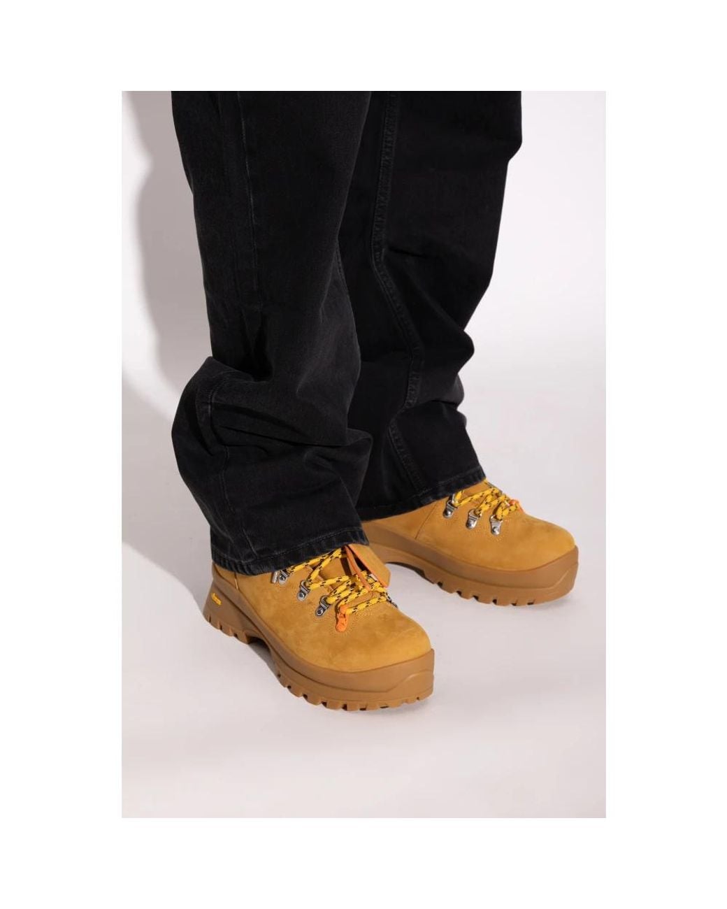 Off-White c/o Virgil Abloh Brown Lace-Up Boots for men