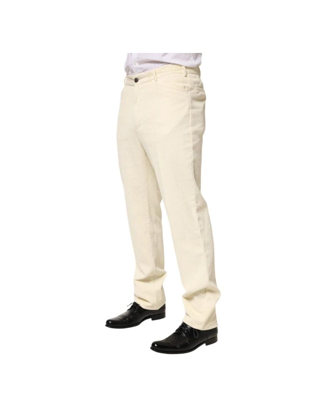 Burberry Natural Straight Trousers for men