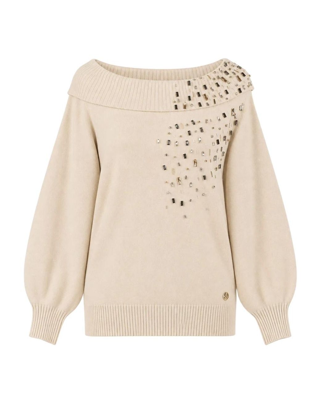 Twinset Natural Round-Neck Knitwear