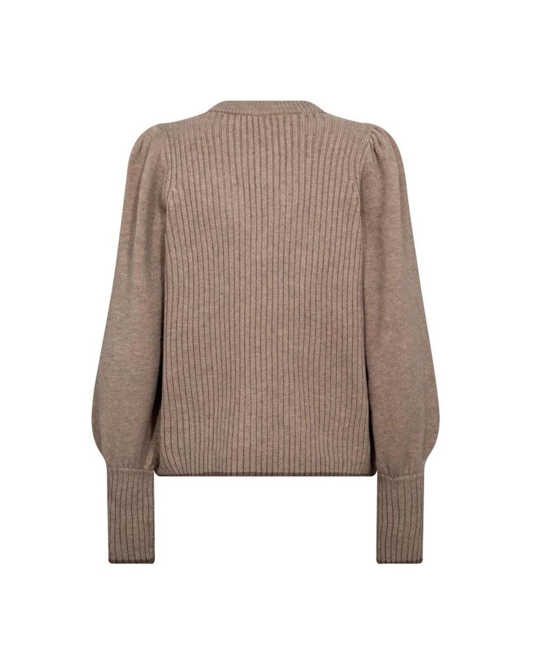 co'couture Brown V-Neck Knitwear