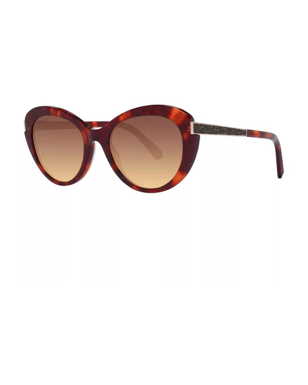 Swarovski Accessoires ,Bruin ,Cat Eye Acetaat Zonnebril in het Brown