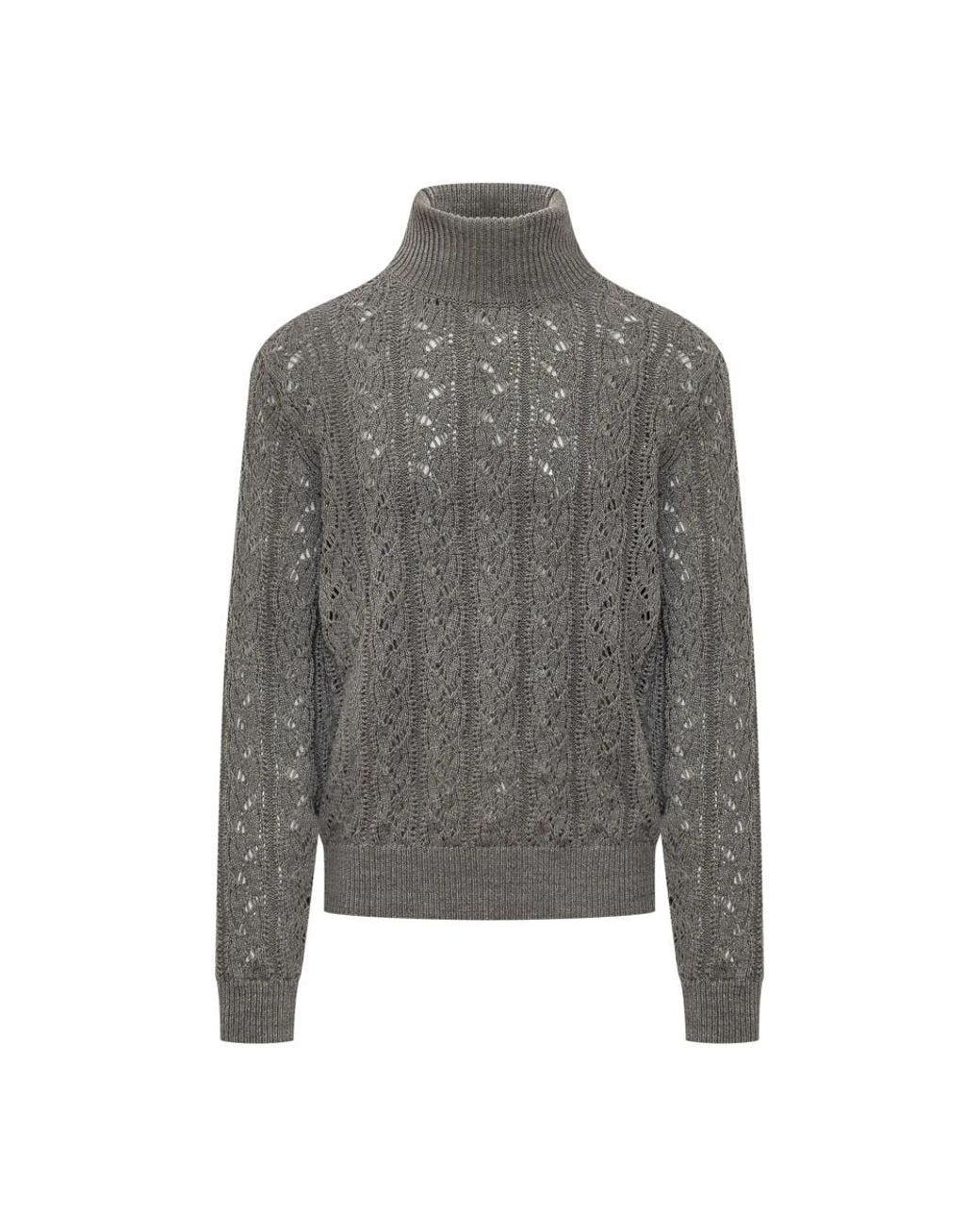 Amaranto Trui Met Col En Lange Mouwen in het Gray voor heren
