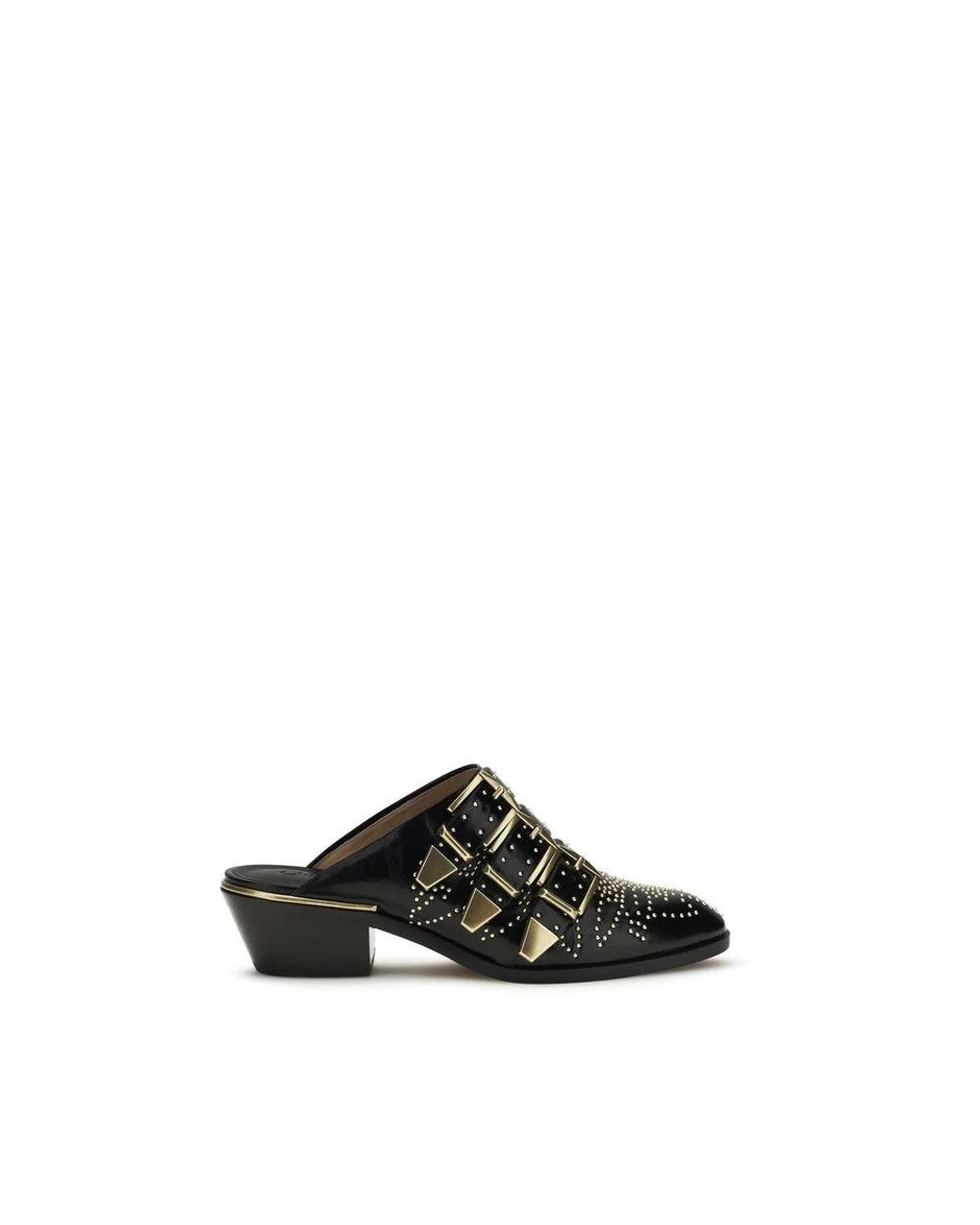 Chloé Black Susan Leather Mules