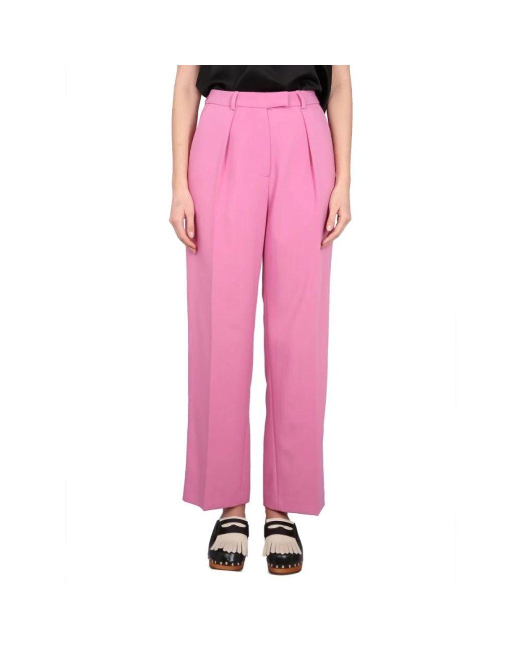 Alysi Pink Wide Trousers