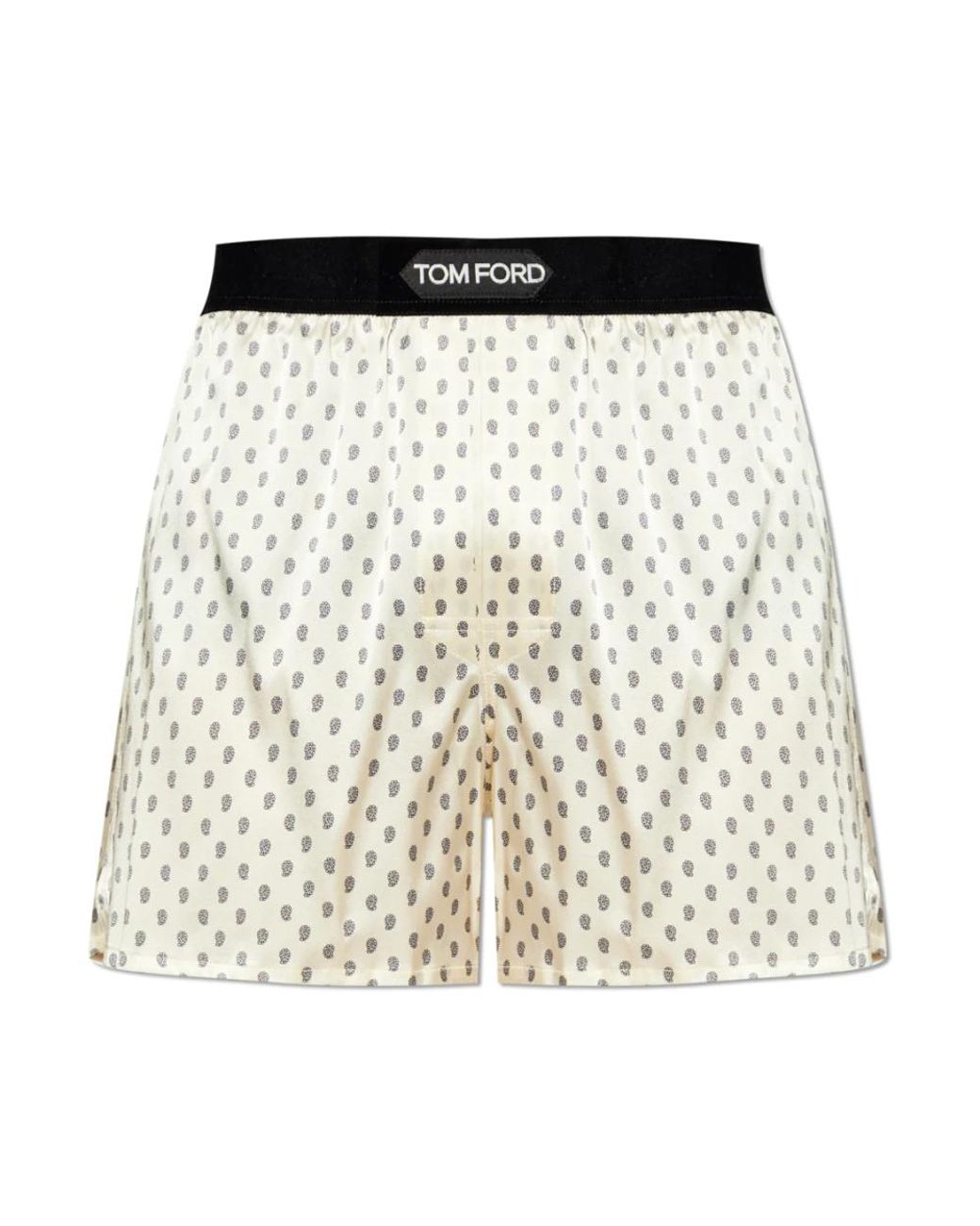 Tom Ford Ondergoed ,Satijn Zijden Boxershorts in het Natural voor heren