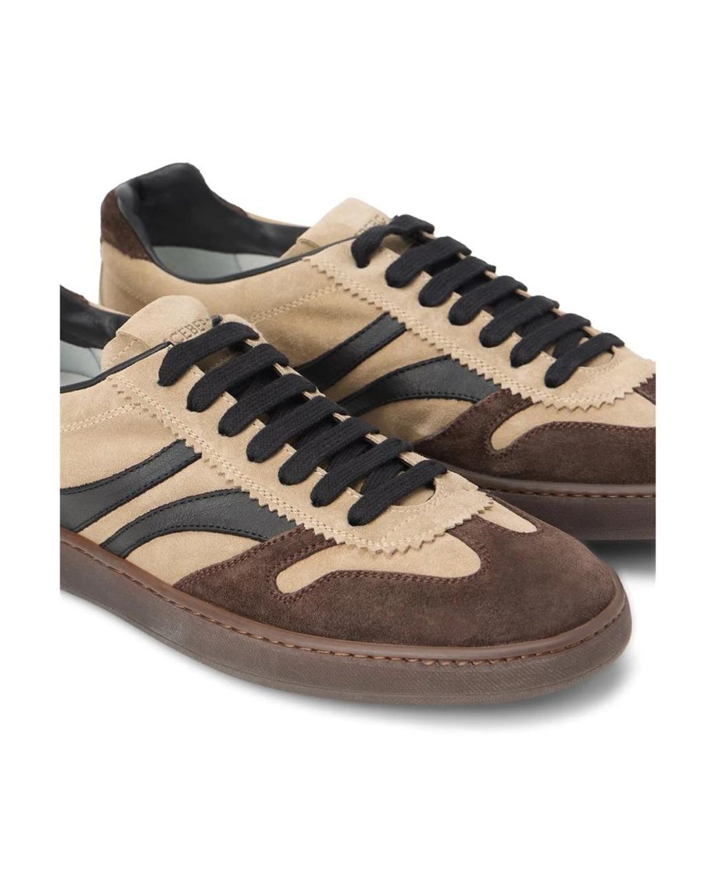 Iceberg Low-Top Colour-Block Sneaker in Brown für Herren