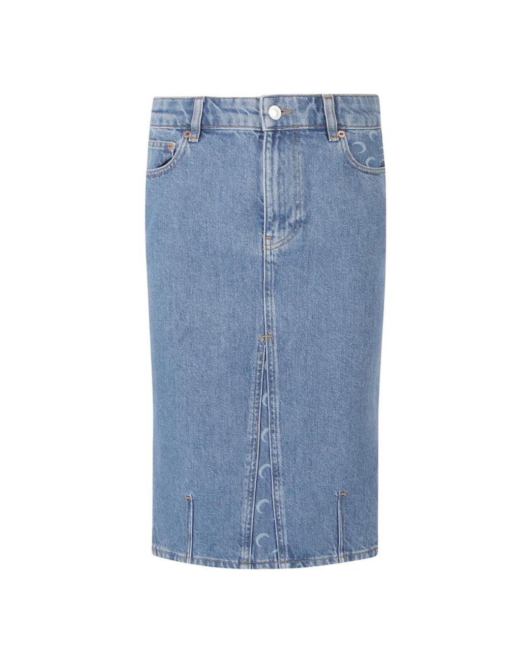 MARINE SERRE Blue Denim Skirts
