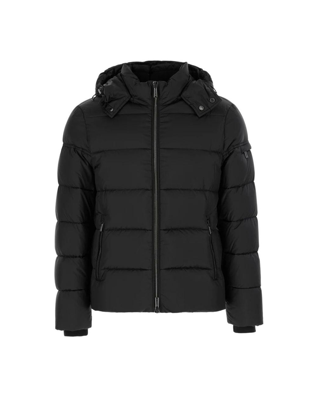 Moorer Jassen ,Zwart ,Nylon Piumino Jacket in het Black voor heren