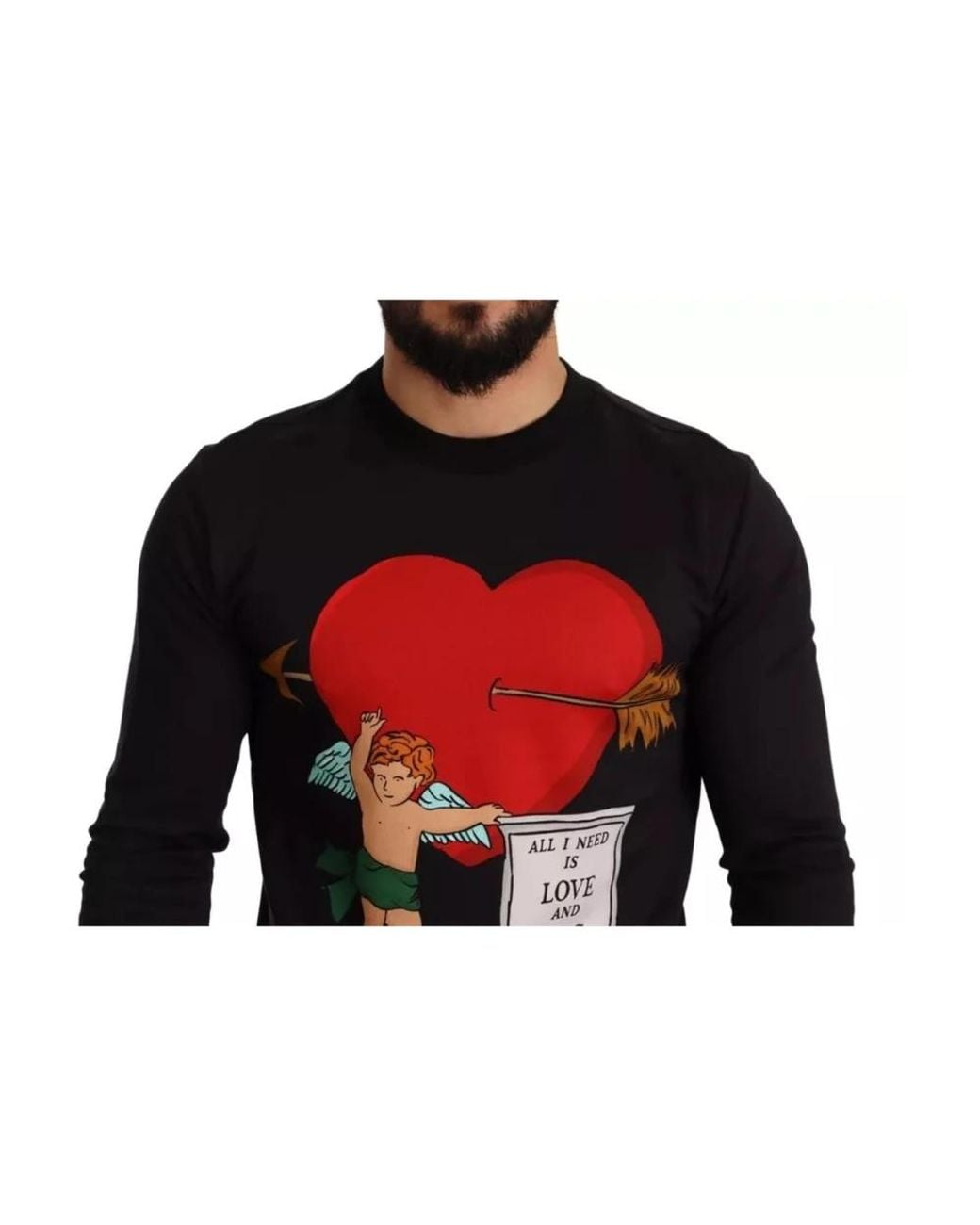 Dolce & Gabbana Black Round-Neck Knitwear for men