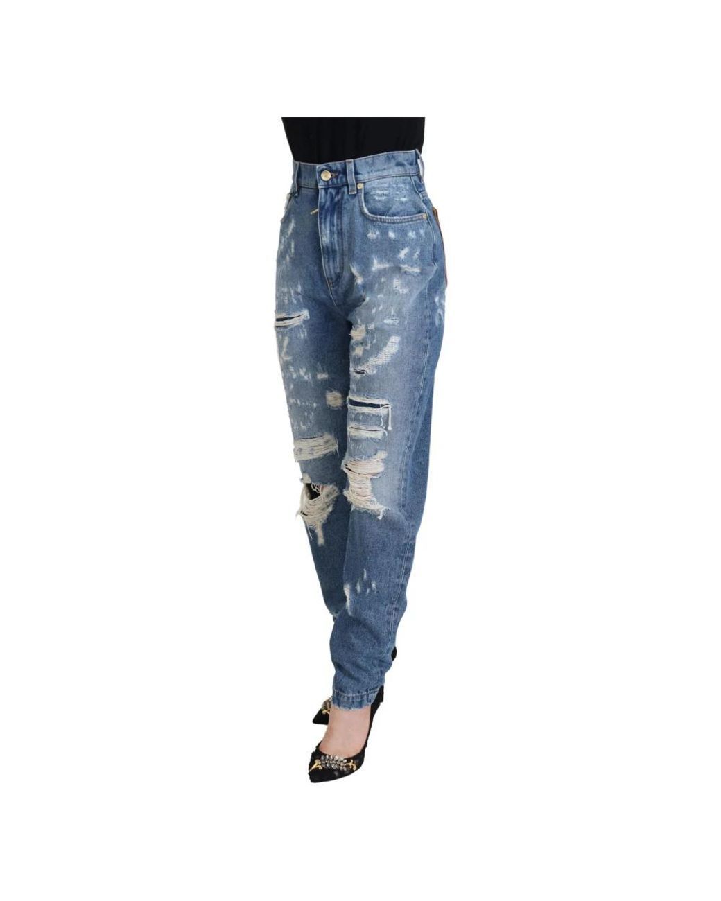 Dolce & Gabbana Blue Loose Fit Jeans